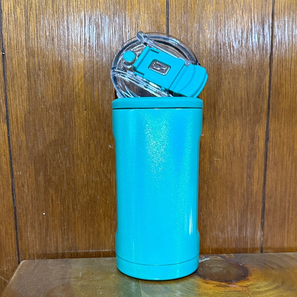 Turquoise Glitter Brumate Insulated Tumbler with Lid